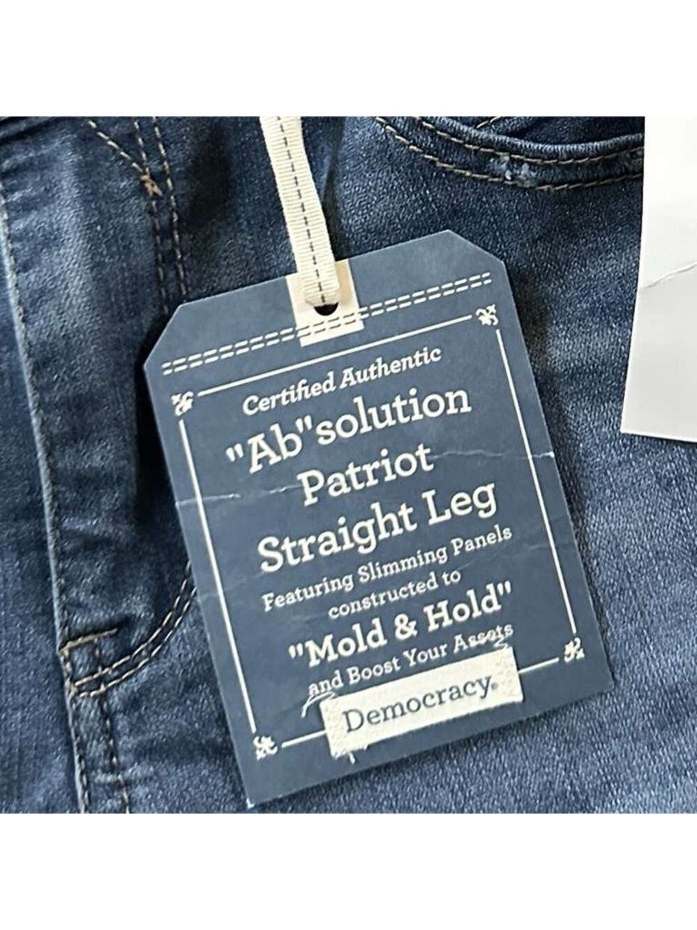 Democracy "Ab"solution Patriot Straight Leg Jeans – Size 10, NWT - Picture 6 of 10